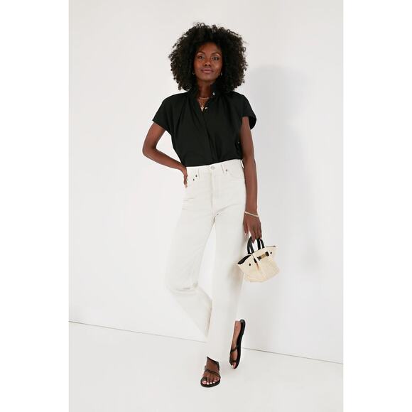 POMANDER PLACE Black Rae Blouse Size L NWT Retail $98 Tuckernuck - Picture 8 of 9